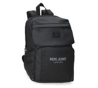Pepe Jeans Durham Casual Rucksack für Laptop 13,3 Zoll schwarz 25 x 37 x 12 cm Polyester 11,1 l by Joumma Bags