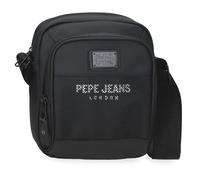 Pepe Jeans Durham Umhängetasche, Schwarz, 23 x 27 x 7 cm, Polyester, von Joumma Bags