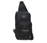 Pepe Jeans Durham Gürteltasche, Schwarz, 21 x 12,5 x 5 cm, Polyester, mit Details aus Kunstleder von Joumma Bags