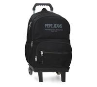 Pepe Jeans Edward School Rucksack mit Trolley Laptop 15,6 Zoll Schwarz 33x46x15 cm Polyester 22,77L by Joumma Bags