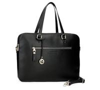 Pepe Jeans Elia Damen Aktentasche, Schwarz, Groß, Kunstleder, Polyester, Laptopfach, Tabletfach, Mehrere Tragemöglichkeiten, Zusätzliche Reißverschlüsse für kleine Gegenstände oder Kofferanpassung