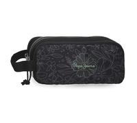 Pepe Jeans Eloise Dreifaches Federmäppchen Blau 22x10x9 cm Polyester by Joumma Bags