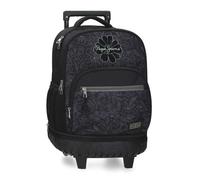Pepe Jeans Eloise Kompakter 2-Rad Rucksack Laptop 15,6 Zoll Schwarz 32x43x21 cm Polyester 28,9L by Joumma Bags