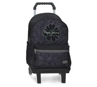 Pepe Jeans Eloise School Rucksack mit Trolley Laptop 15,6 Zoll Schwarz 31x44x17,5 cm Polyester 23,87L by Joumma Bags