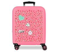 Pepe Jeans Evelyn Kabinenkoffer, Fuchsia, 40 x 55 x 20 cm, fester ABS-Kunststoff, integrierter Kombinationsverschluss, 37 l, 2,6 kg, 4 Doppelräder, ausziehbar, Handgepäck von Joumma Bags