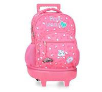 Pepe Jeans Evelyn Kompakter 2-Rad Rucksack Laptop 15,6 Zoll Rosa 32x43x21 cm Polyester 28,9L by Joumma Bags