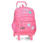 Pepe Jeans Evelyn Zwei-Fächer Rucksack mit Trolley Laptop 15,6 Zoll Rosa 32x44x22 cm Polyester 30,98L by Joumma Bags
