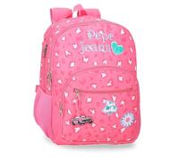 Pepe Jeans Evelyn Zwei-Fächer Trolley-Adaptierbarer Rucksack Laptop 15,6 Zoll Rosa 32x44x22 cm Polyester 30,98L by Joumma Bags
