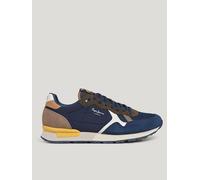 Pepe Jeans FOOTWEAR Leder-Laufschuhe in Dunkelblau - Größe 44 | Herrenschuhe Outdoorschuhe