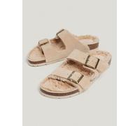 Pepe Jeans FOOTWEAR Leder-Pantoletten in Beige - Größe 36 | Damen Pantoletten
