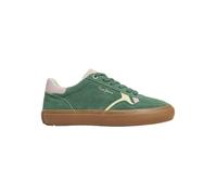 Pepe Jeans FOOTWEAR Leder-Sneakers "Travis Retro" in Grün - Größe 37 | Damen Sneakers