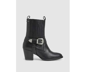 Pepe Jeans FOOTWEAR Leder-Stiefeletten "Luna Rock" in Schwarz - Größe 38 | Stiefeletten