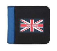 Pepe Jeans Henry Geldbörse, schwarz, 10,5 x 9 x 2 cm, Polyester, 0,19 l von Joumma Bags