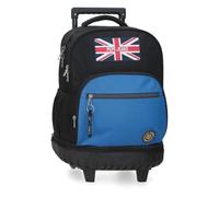 Pepe Jeans Henry Mochila Compact 2 Ruedas Schwarz 32x43x21 cm Polyester 29L von Joumma Bags