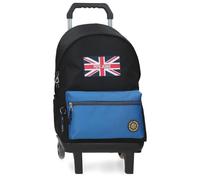 Pepe Jeans Henry Schulrucksack mit Trolley 15.6 "Zoll Schwarz 31x44x17. 5 cm Polyester 23.87L von Joumma Bags