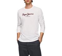 Pepe Jeans Herren Eggo Long T-Shirt, Weiß, XS