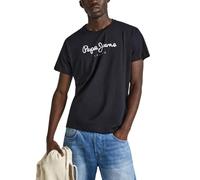 Pepe Jeans T-Shirt Eggo – Label-Print, Schwarz – Herren, Größe S