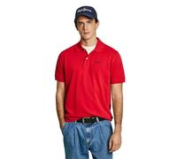 Pepe Jeans Herren Essential Polo Contrast Logo Poloshirt, Rugby-Rot, S