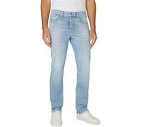 Slim-fit-Jeans PEPE JEANS "SLIM JEANS HATCH", Damen, Gr. 34, Länge 32, bleached light, Denim/Jeans, Obermaterial: 99% Baumwolle, 1% Elasthan, slim fit, Jeans Slim-fit-Jeans, mit Regular Waist (6035846