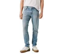 Tapered-fit-Jeans PEPE JEANS "TAPERED JEANS", Herren, Gr. 34, Länge 32, light blau bleached, Denim/Jeans, Obermaterial: 95% Baumwolle, 4% Polyester, 1% Elasthan, gerade, unten schmal lang, Jeans (7464