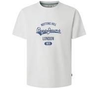 Print-Shirt PEPE JEANS "print t-shirt JIMMY TEE", Herren, Gr. L, weiß, 100% Baumwolle, Shirts (70578221-L) weiß