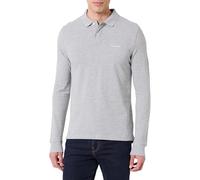 Pepe Jeans Herren M Basic Long Polo Poloshirt, Grau (meliertes Grau), XL