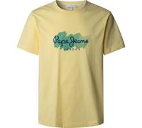 Pepe Jeans Herren Milton Tee T-Shirt, Gelb (glänzendes Gelb), L