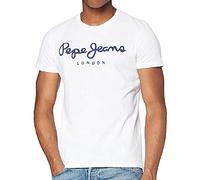 Pepe Jeans Herren Original Stretch N T-shirt, Weiß (White), M