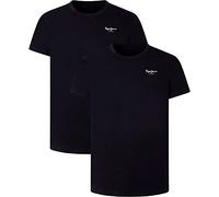 Pepe Jeans Herren Pepe Tshirt 2P Pajama Top, Black (Black), XXL (2er Pack)