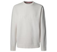 Pepe Jeans Regular Fit Strickpullover Viskose-Baumwoll-Mix Modell 'PHINEAS' in Offwhite, Größe L