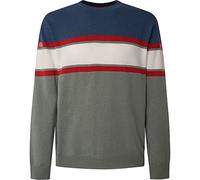 Pepe Jeans Herren Pio Langarm Strick, Grün (gegossen), Small