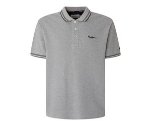 Pepe Jeans Herren Poloshirt - JETT, Kurzarm, Knopfleiste, Einfarbig Grau / M M Grau