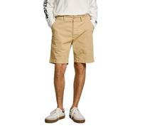 Pepe Jeans Herren Regular Chino Shorts, Braun (Khaki-Beige), 33W