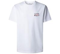 Langarmshirt PEPE JEANS "EGGO LONG N", Damen, Gr. XL, weiß, Jersey, Obermaterial: 100% Baumwolle, bedruckt, regular fit normal, Rundhals, Shirts Langarmshirt, aus reiner Baumwolle, Rundhals (23382407-
