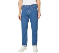 Straight-Jeans PEPE JEANS "STRAIGHT JEANS CASH", Herren, Gr. 34, Länge 34, medium enzyme, Denim/Jeans, Obermaterial: 99% Baumwolle, 1% Elasthan, casual, straight fit, Jeans, im 5-Pocket-Stil (74813061