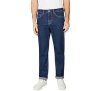 Straight-Jeans PEPE JEANS "STRAIGHT JEANS CASH", Herren, Gr. 33, Länge 34, schwarz enzyme, Denim/Jeans, Obermaterial: 99% Baumwolle, 1% Elasthan, casual, straight fit, Jeans, im 5-Pocket-Stil (1858575