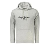 Hoodie PEPE JEANS "MACBETH MELANGE", Herren, Gr. XL, grau (marl grau), Sweatware, Obermaterial: 55% Baumwolle, 45% Polyester, unifarben, regular fit, Rippbündchen, Sweatshirts, Regular Fit mit Kordelz