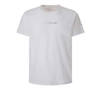 Pepe Jeans T-Shirt DAVID TEE – Rundhals, Kurzarm, Baumwolle, Logo, einfarbig Weiß – XXL