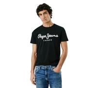 Pepe Jeans T-Shirt Original Stretch Herren Slim Fit Schwarz Größe S