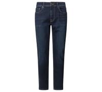 Tapered-fit-Jeans PEPE JEANS "TAPERED JEANS STANLEY", Herren, Gr. 33, Länge 32, blau (tiefblau), Denim/Jeans, Obermaterial: 83% Baumwolle, 12% Viskose, 4% Elastomultiester, 1% Elasthan, casual, gerade