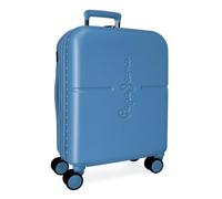 Pepe Jeans Highlight Blauer Kabinenkoffer, 40 x 55 x 20 cm, starrer ABS-integrierter TSA-Verschluss, 3.7L 2.8kg 4 Doppelrollen, ausziehbares Handgepäck von Joumma Bags