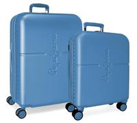Pepe Jeans Highlight Koffer-Set Blueon 48x70x28 cm, starres ABS, integrierter TSA-Verschluss, 116L 6.8 kg, Handgepäck mit 4 Doppelrollen, von Joumma Bags
