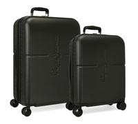 Pepe Jeans Highlight Koffer-Set, schwarz, 55/70 cm, starr, ABS-Verschluss, integriert, 116 l, 7,54 kg, 4 Räder, Handgepäck