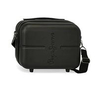 Pepe Jeans Highlight Kulturbeutel, anpassbar, mit Umhängetasche, Schwarz, 29 x 21 x 15 cm, starr, ABS 9,14 l