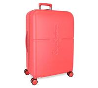 Pepe Jeans Highlight Koffer, mittelgroß, Rot, 48 x 70 x 28 cm, ABS, TSA-Verschluss, 79 l, 3,22 kg, 4 Doppelrollen von Joumma Bags, rot, Mittelgroßer Koffer