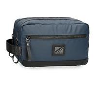 Pepe Jeans Hoxton Kulturbeutel, zwei Fächer, Blau, 26 x 16 x 12 cm, Polyester, blau, Talla única, Kulturbeutel mit zwei Fächern