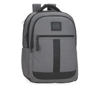 Pepe Jeans Hoxton Laptop-Rucksack, verschiedene Größen, Schwarz und Blau, Polyester und PU, grau, Talla única, Großer Rucksack