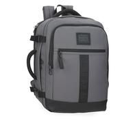 Pepe Jeans Hoxton Rucksack für Laptop, 39,6 cm (15,6 Zoll), Grau, 25 x 40 x 20 cm, Polyester und PU, 20,46 l, von Joumma Bags, grau, Talla única, Rucksack mit Kabine