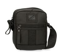 Pepe Jeans Hoxton Umhängetasche Schwarz 15 x 19 x 6 cm Polyester und PU, Mehrfarbig (Mehrfarbig), Talla única, Umhängetasche