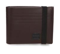 Pepe Jeans Hudson Geldbörse mit elastischem Band, Braun, 11,5 x 8,5 x 1 cm, Leder von Joumma Bags